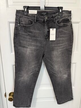 Judy Blue Women's Charcoal Washed skinny fit capri Jeans size 15. New w/tag